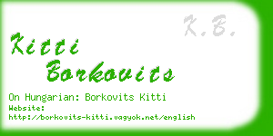 kitti borkovits business card